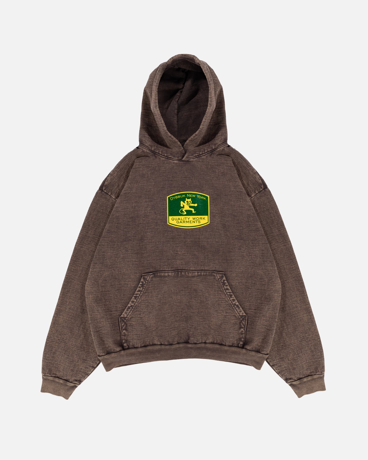 QUALITY WORK GOODS HOODIE (WASHED BROWN)