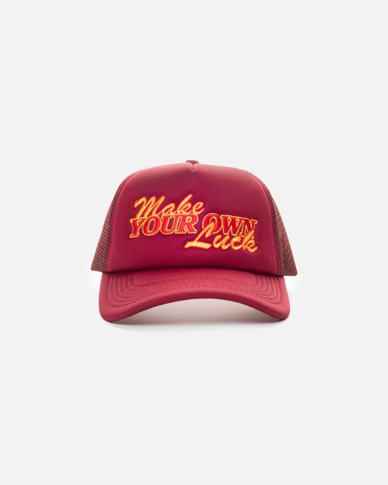 MAKE YOUR OWN LUCK TRUCKER (MAROON)