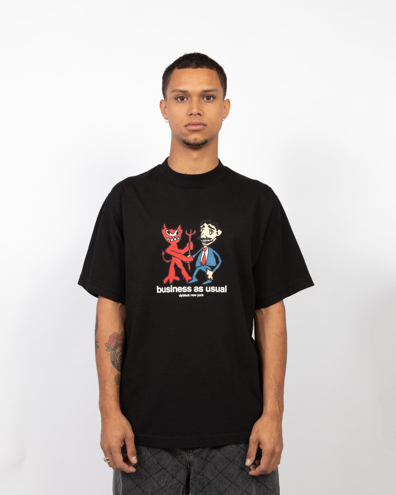 BUSINESS AS USUAL TEE (BLACK)