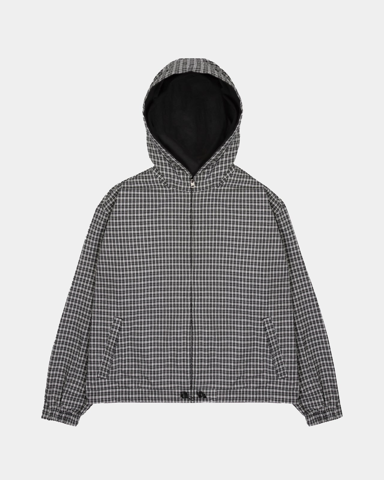 REVERSIBLE ZIP HOODIE (BLACK/PLAID)