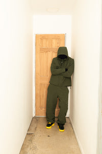 CRINKLED SHELL PANT (GREEN)