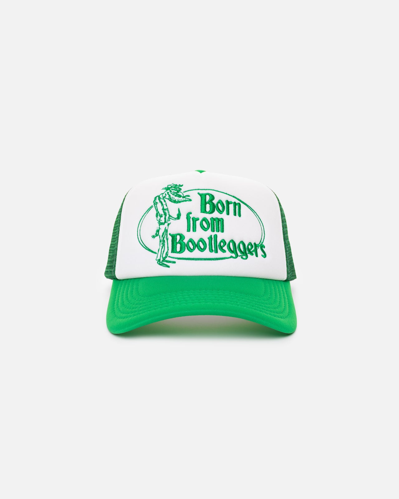 BORN FROM BOOTLEGGERS TRUCKER HAT (GREEN)