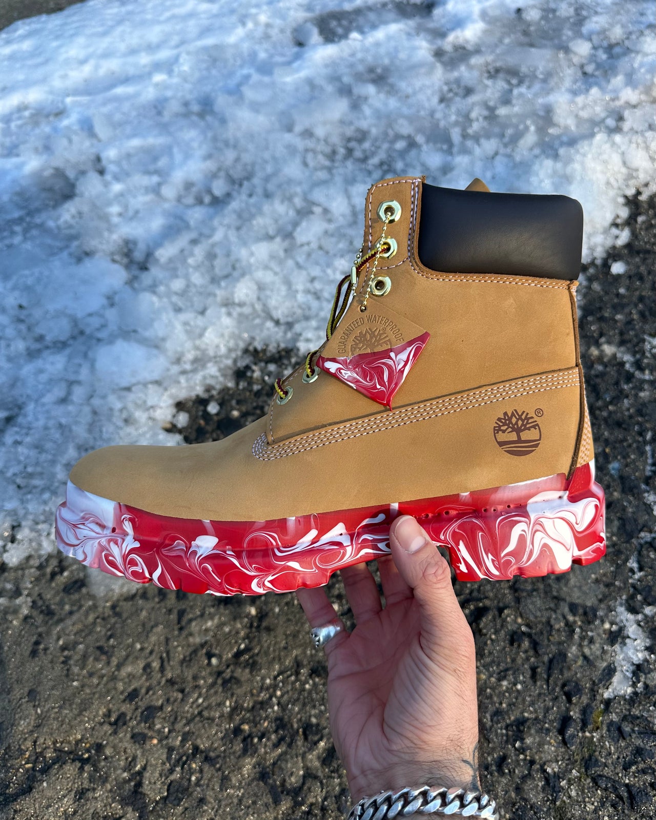 CANDY CANE TIMBS (WHEAT)
