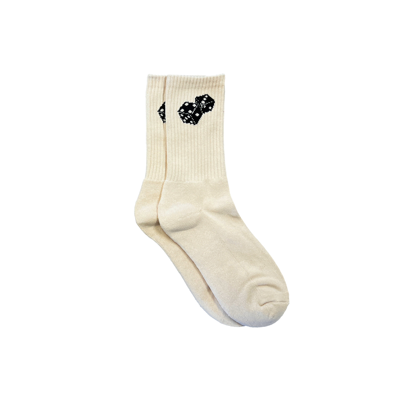 DICE LOGO SOCKS (CREAM/BLACK)