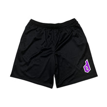 Load image into Gallery viewer, D LOGO SHORTS (BLACK/PURPLE)
