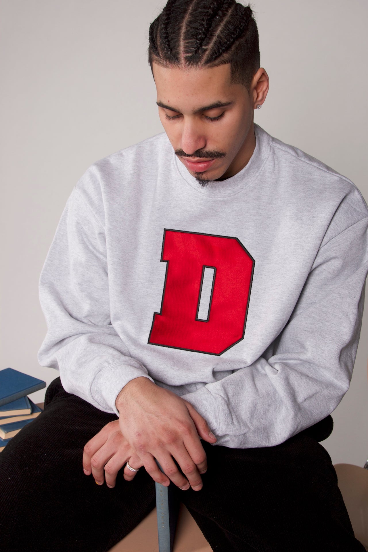 DROPOUT CREWNECK SWEATSHIRT (HEATHER GREY)
